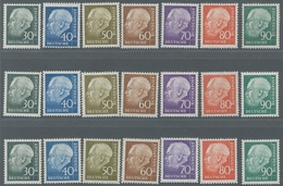 Bundesrepublik Deutschland: 1956, Heuss II, 11 Kpl. Postfrische Sätze, Zusätzlich Noch 9 Mal Höchstw - Briefe U. Dokumente