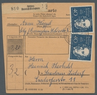 Bundesrepublik Deutschland: 1959, Beethoven, 40 Pf Blau, 3 Werte Auf Bedarfs-Paketkarte, Sehr Selten - Briefe U. Dokumente