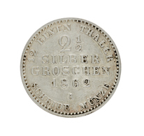 Anhalt-Bernburg: 1862, "Alexander Carl" 2 1/2 Silbergroschen Von 1862 In Sehr Schöner Fast Vorzüglic - Other & Unclassified