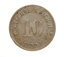 Umlaufmünzen 1 Pf. - 1 Mark: 1915, 10 Pfennig (Jaeger Nr. 13) Aus Der Prägestätte G In Sehr Schöner - Taler & Doppeltaler