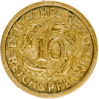 Weimarer Republik: 1928, 10 Pfennig (Jaeger Nr. 317) Aus Der Prägestätte G In Sehr Schöner Erhaltung - Altri & Non Classificati