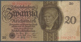 Deutschland - Deutsches Reich Bis 1945: 1924, Reichsbanknote Zu 20 Mark Vom 11.Oktober 1924 (Rosenbe - Other & Unclassified