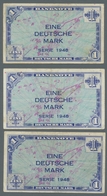 Deutschland - Bank Deutscher Länder + Bundesrepublik Deutschland: 1948-1960, Partie Mit Drei 1 Mark - Altri & Non Classificati