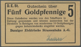 Deutschland - Notgeld - Ehemalige Ostgebiete: DANZIG; 1923, Notgeldschein über 5 Goldpfennige Der "D - Sonstige & Ohne Zuordnung