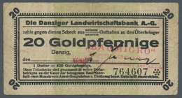 Deutschland - Notgeld - Ehemalige Ostgebiete: DANZIG; 1923, Notgeldschein über 20 Goldpfennig Der "D - Other & Unclassified