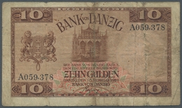 Deutschland - Notgeld - Ehemalige Ostgebiete: DANZIG; 1924, Banknote über 10 Gulden Der "Bank Von Da - Altri & Non Classificati