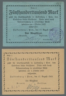 Deutschland - Notgeld - Ehemalige Ostgebiete: FALKENBURG IN POMMERN; 1917-1923, Partie Von 20 Notgel - Sonstige & Ohne Zuordnung