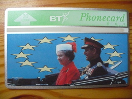 Phonecard United Kingdom, BT 232C - Royal Visit To Germany, Queen Elizabeth II. 10.000 Ex - BT Werbezwecke