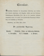 Deutschland: 1814-1997, DEUTSCHE GESCHICHTE ALS POSTGESCHICHTE - SCHLESWIG-HOLSTEIN. "Up Ewig Ungede - Collections