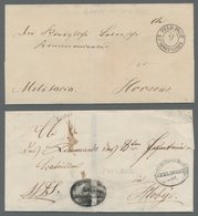 Schleswig-Holstein - Vorphilatelie: 1836-1864, Partie Von 3 Vorphilabriefen Mit Dem Rahmenstempel "B - Prefilatelia