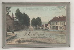 CPA - (78) ROCQUENCOURT- Aspect De La Mairie Au Carrefour De La Route De Versailles En 1910 - Carte Colorisée - Rocquencourt