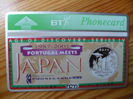 Phonecard United Kingdom, BT - Coin, Numismatic, Portugal Meets Japan 2.000 Ex - BT Advertising Issues
