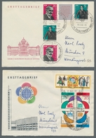 DDR: 1950-1967, Sammlung Von Etwa 340 Belegen In 4 Alben Mit U.a. Bedarf, Einschreiben, FDC Und Zusa - Storia Postale