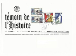 VARIÉTÉS 1998 TÉMOIN DE L' HISTOIRE EDITIONS PHILATÉLIQUES EUROPÉENNES  PHOSPHORESCENTE OBLITÉRÉ - Storia Postale