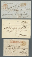 Altitalien: 1785-1855 (approx.), 13 Pre Philatelic Letters In Mostly Good Condition, With Disinfecti - Colecciones