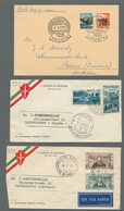 Italien: 1844-1954, Partie Von 37 Belegen Mit U.a. Vorphila, Auslandsdestinationen, Bedarf, FDC Und - Marcofilía