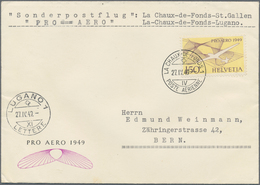 Schweiz: 1932/1974, Partie Von 27 Flugbelegen, Dabei Bessere Frankaturen Der 30er-/40er-Jahre. - Used Stamps