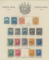 Costa Rica: 1862-1910, Saubere Sammlung Auf "Schaubek"-Vordrucktext Mit Besseren Werten Und Sätzen W - Costa Rica