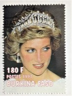 Burkina Faso, Stamp CTO, "Famous People", "Princess Diana", 1997 - Burkina Faso (1984-...)