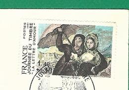 VARIÉTÉS 1981 N° 2124  FDC 7 MARS  1981 LA LETTRE D'AMOUR  OBLITÉRÉ NUANCE Y & T 5.00 € - Briefe U. Dokumente