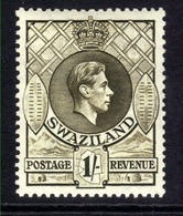 Swaziland 1938 - 54 KGV1 1/-d Brown Olive MM SG 35 ( D1365 ) - Swaziland (...-1967)