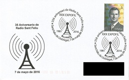 SPAIN. POSTMARK. 35th ANNIV. RADIO SANT FELIU. 2016 - Altri & Non Classificati