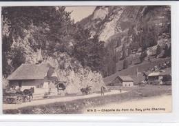 Charmey - Chapelle Du Pont Du Roc, Animée, Deux Attelages - Chapelle