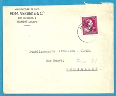 724N (-10% ) (Lokale Opdruk) Op Brief Met Stempel HAMME  (VK) - 1946 -10%