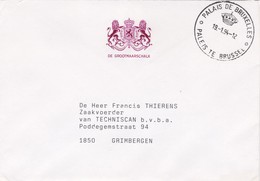 Enveloppe Cover Brief Palais De Bruxelles Paleis Te Brussel De Grootmaarschalk - Cartas