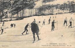 Cauterets          65          Concours De Skis. Départ Des Concurrents        (Décollée Voir Scan) - Cauterets