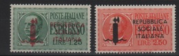 1944 RSI Espressi Serie Cpl MLH - Oblitérés