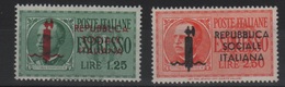 1944 RSI Espressi Serie Cpl MLH - Oblitérés