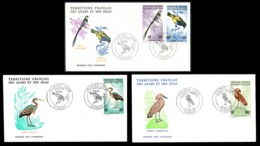 AFARS ET ISSAS FDC 1975 - Obl. 1er Jour Sur Yv. 410 à 413 Oiseaux: Vidua, Cinnyris, Ardéa... (4 Val.)  ..Réf.AFA23349 - Covers & Documents