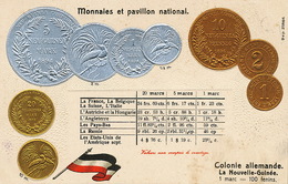 German Colony Papua New Guinea Embossed With Gold And Siver Coins - Papouasie-Nouvelle-Guinée