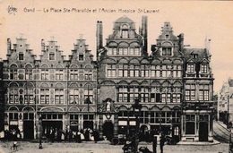 Gand La Place Sainte Pharaïlde Et L’ancien Hospice St Laurent Attelage - Gent