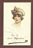 ILLUSTRATEUR - BOMPARD - VIVE LA SAINT MAXIME - BUSTE DE JEUNE FEMME - Bompard, S.