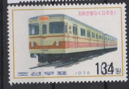 North Korea Corée Du Nord 2006 Mi. 5109 Surcharge Überdruck OVERPRINT Train Railways Zug Eisenbahn MNH** RARE - Trains