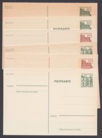 Mi- Nr. P64/9, "kleine Bauwerke", Alle 6 Werte Komplett, * - Postcards - Mint