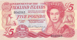 BILLET FALKLAND ISLANDS De 5 POUNDS - Reine Elisabeth II - Manchot Empereur - 14 Juin 2005 - NEUF ** - Falkland Islands