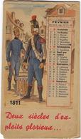 Calendrier   Vers 19159  Theme   Militaire Et Pompier  De Fevrier  A Novembre Inclus Soit 10 Mois - Petit Format : ...-1900