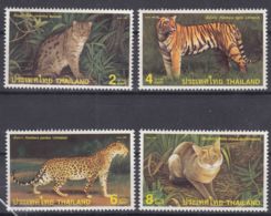 Thailand 1998 Animals Wild Cats Mi#1848-1851 Mint Never Hinged - Thaïlande