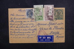 INDE - Entier Postal + Compléments De Calcutta Pour Paris En 1945 Avec Contrôle Postal - L 51790 - 1936-47 King George VI
