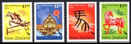 Nouvelle-Zélande New Zealand 2961/64 Et Bf 299 Zodiaque Chinois, Année Lunaire Du Cheval - Astrologia