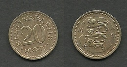 Estland Estonia 20 Senti 1935 Coin - Estonia