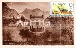 Sainte Hélène Carte Postale Maison De Napoléon Avant De Partir Pour Longwood - Santa Helena