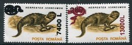 ROMANIA 2001 Surcharges On 280 L. Mammals  MNH / ** .  Michel 5552-53 - Ungebraucht