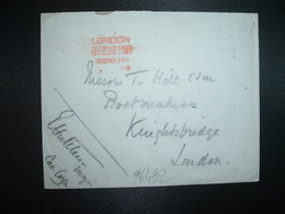 LETTRE Griffe Rouge LONDON OFFICIAL PAID NOV 10 144 - ...-1840 Préphilatélie