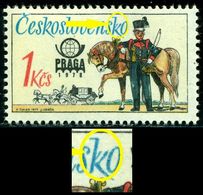 Czechoslovakia 1977 Historical Post Uniform,Horse,Austrian Rider,M2378,MNH,ERROR - Variedades Y Curiosidades