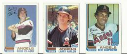 1982 TOPPS BASEBALL CARDS - CALIFORNIA ANGELS – MLB – MAJOR LEAGUE BASEBALL - Lots
