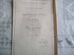 CHEMIN DE FER DE LANGOGNE AU PUY PLAN GENERAL DU 1er MAI 1907 SERVICE DE LA CONSTRUCTION - Documents Historiques